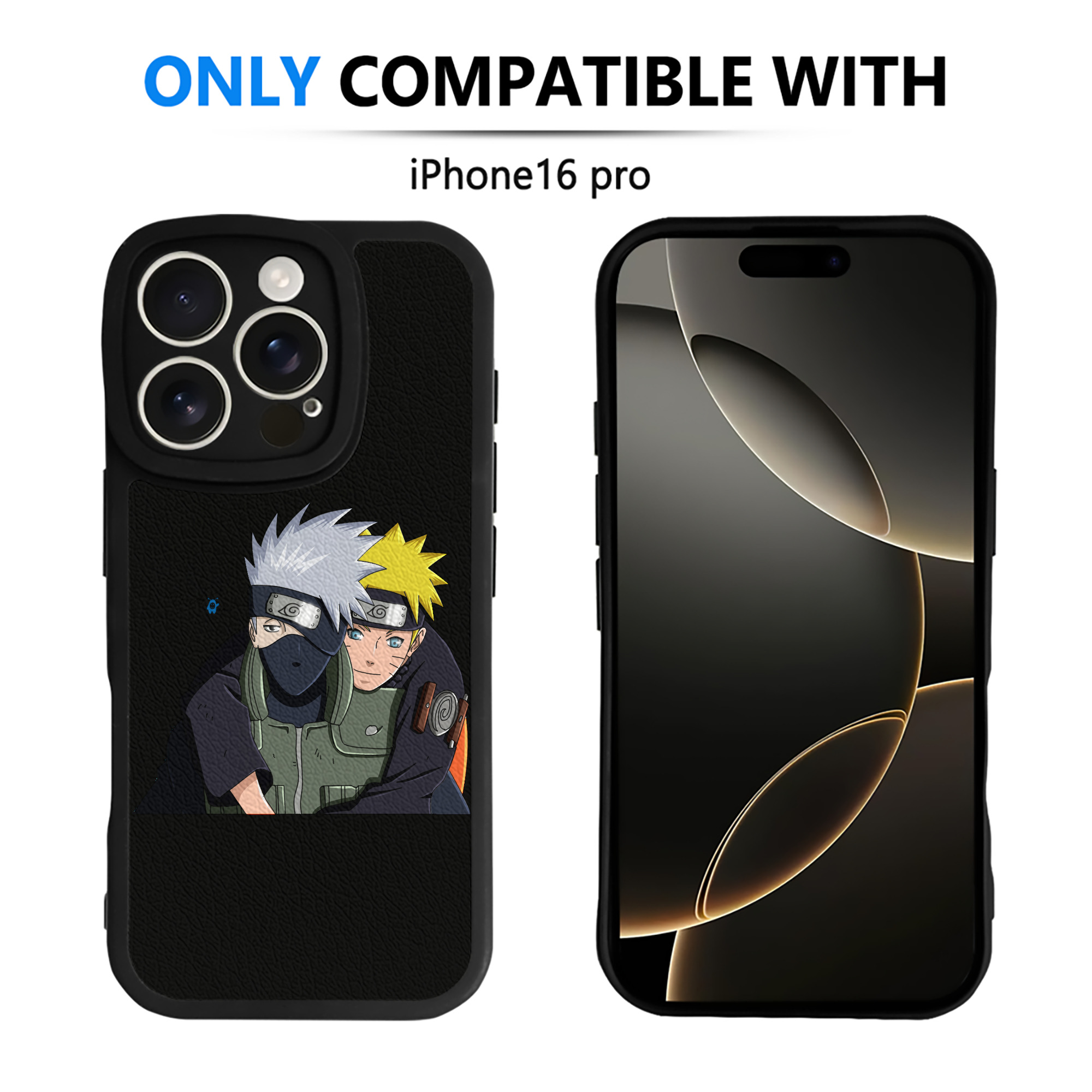 （画像用） NARUTO -ナルト- はたけ カカシ Hatake Kakashi 【iPhone 16シリーズ対応】シリコンスマホケース（レザー調） 材質：シリコン